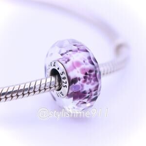 Authentic Pandora Shoreline Sea Glass Faceted Murano Charm - 791608